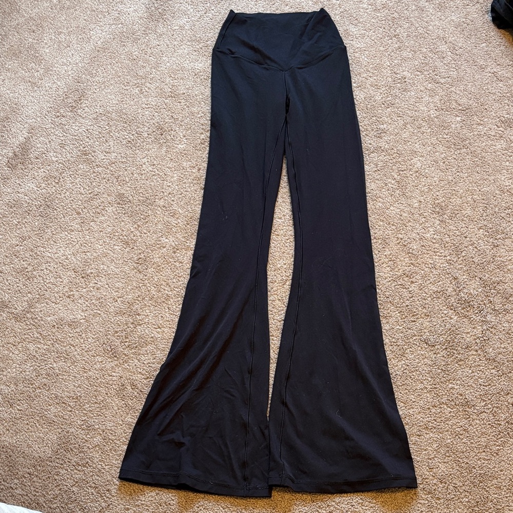 Aerie Black Flare Crossover Leggings
